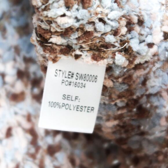 Vanilla Bay‎ Womens Sweater Size Small Blue Brown Boucle Boho Cozy Neutral - Picture 6 of 8